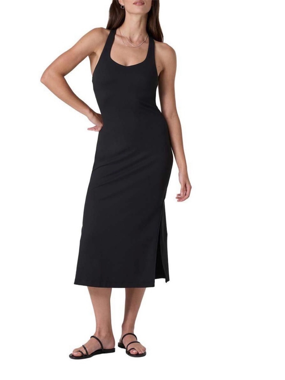 Women's Vuori Halo Black Racerback Maxi Midi Dress size XS